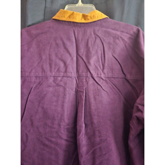 Women's Eddie Bauer Purple and Tan Button-up Shirt - Picture 7 of 7
